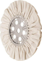 Divine Brothers - 16" Diam x 1/2" Thick Unmounted Buffing Wheel - Ventilated Bias Cut, 1-1/4" Arbor Hole - Eagle Tool & Supply