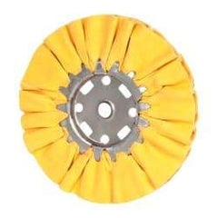 Divine Brothers - 8" Diam x 1/2" Thick Unmounted Buffing Wheel - Ventilated Bias Cut, 1/2" Arbor Hole - Eagle Tool & Supply