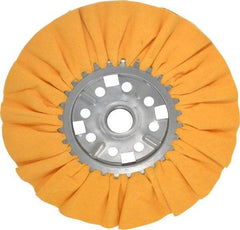 Divine Brothers - 12" Diam x 1/2" Thick Unmounted Buffing Wheel - Ventilated Bias Cut, 1-1/4" Arbor Hole - Eagle Tool & Supply