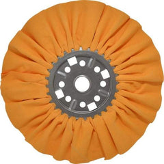 Divine Brothers - 14" Diam x 1/2" Thick Unmounted Buffing Wheel - Ventilated Bias Cut, 1-1/4" Arbor Hole - Eagle Tool & Supply