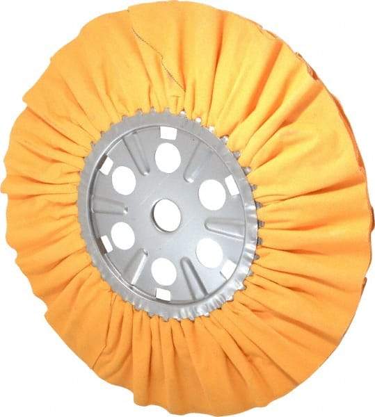 Divine Brothers - 16" Diam x 1/2" Thick Unmounted Buffing Wheel - Ventilated Bias Cut, 1-1/4" Arbor Hole - Eagle Tool & Supply