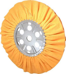 Divine Brothers - 16" Diam x 1/2" Thick Unmounted Buffing Wheel - Ventilated Bias Cut, 1-1/4" Arbor Hole - Eagle Tool & Supply