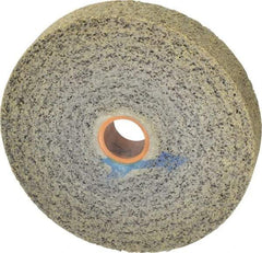 Made in USA - 6" Diam, 1" Face Width, 1" Center Hole, Medium Grade, Silicon Carbide Deburring Wheel - Convolute, Medium Density 7 Grade, 4,500 RPM - Eagle Tool & Supply