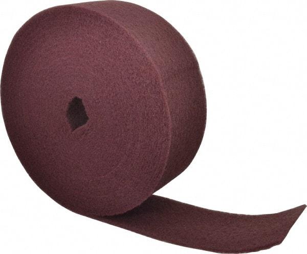 Superior Abrasives - 30' Long x 4" Wide Nonwoven Roll - Very Fine Grade, Red, Aluminum Oxide - Eagle Tool & Supply