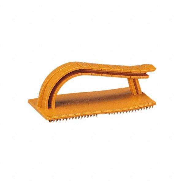 Standard Abrasives - 3-5/8" Wide Plastic Hand Pad Holder with Backing Pad Attachment - Compatible with Scouring Pads - Eagle Tool & Supply