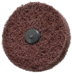 Standard Abrasives - 3" Diam, Medium Mounted Scrubber Buffing Wheel - 2 Ply, Medium Grade, 1/4" Shank Diam, 8,000 RPM - Eagle Tool & Supply