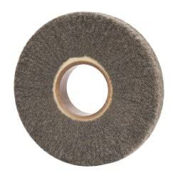 Made in USA - 6" Diam 220 Grit Silicon Carbide Unmounted Flap Wheel - 2" Hole, 1" Wide, Density 7, Nonwoven, Grade Very Fine, 3,400 Max RPM - Eagle Tool & Supply