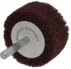 Value Collection - 2" Diam x 1" Face Width, Very Fine Aluminum Oxide Nonwoven Mounted Flap Wheel - 1/4" Shank Mount - Eagle Tool & Supply