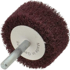 Value Collection - 2" Diam x 1" Face Width, Medium Aluminum Oxide Nonwoven Mounted Flap Wheel - 1/4" Shank Mount, 13,700 Max RPM - Eagle Tool & Supply