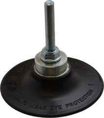 Standard Abrasives - 3" Diam Quick-Change Type S Disc Backing Pad - 1/4" Shank Diam, Medium Density, 20,000 RPM, SocAtt Compatible - Eagle Tool & Supply
