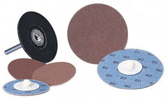 Standard Abrasives - 1" Disc Diam, 100 Grit, Aluminum Oxide Quick Change Disc - Type R Attaching System, Coated, Brown, Fine Grade, 40,000 RPM - Eagle Tool & Supply