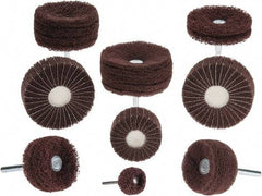 Superior Abrasives - 4 Piece Stem Mounted Wheel Kit - 120, 180 & 320 Grit, Fine, Very Fine & Extra Fine Grade, Mounted on 1/4" Shank - Eagle Tool & Supply