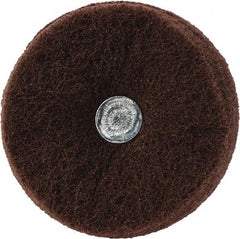 Superior Abrasives - 3" Diam x 1" Face Width, Very Fine Aluminum Oxide Nonwoven Mounted Flap Wheel - 1/4" Shank Mount, Interleaf, 8,000 Max RPM - Eagle Tool & Supply
