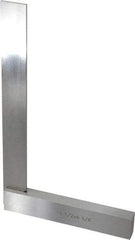 Value Collection - 10-1/2" Blade Length, 6-3/8" Base Length Steel Square - 0.0004" Accuracy, Beveled Edge - Eagle Tool & Supply