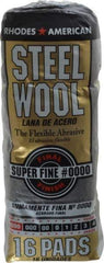 Value Collection - Finest Grit, Grade 0000 Steel Wool Pad - 4" Long x 3" Wide - Eagle Tool & Supply