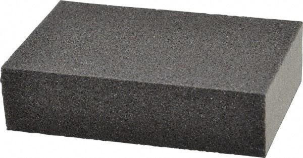 Made in USA - 2-3/4" Wide x 3-3/4" Long, Medium & Fine Grade Sanding Sponge - 60 & 100 Grit, 1" Thick - Eagle Tool & Supply