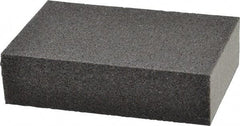 Made in USA - 2-3/4" Wide x 3-3/4" Long, Medium & Fine Grade Sanding Sponge - 60 & 100 Grit, 1" Thick - Eagle Tool & Supply