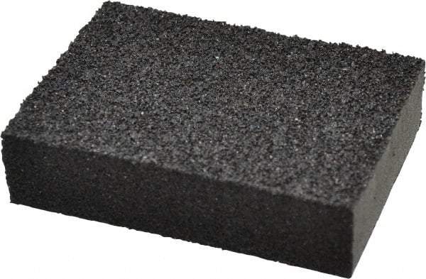 Made in USA - 2-3/4" Wide x 3-3/4" Long, Coarse & Medium Grade Sanding Sponge - 36 & 60 Grit, 1" Thick - Eagle Tool & Supply