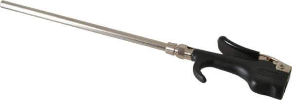 Coilhose Pneumatics - Safety Extension Tube Thumb Lever Blow Gun - 1/4 NPT, 8" Tube Length, Zinc - Eagle Tool & Supply