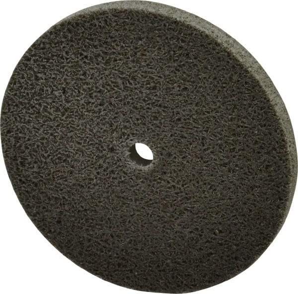Standard Abrasives - 3" Diam, 1/4" Face Width, 1/4" Center Hole, Medium Grade, Aluminum Oxide Deburring Wheel - Unitized, Hard Density 8 Grade, 18,000 RPM - Eagle Tool & Supply