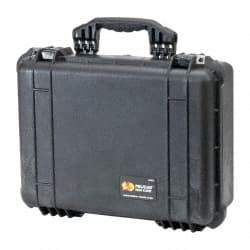 Pelican Products, Inc. - 15-49/64" Wide x 15-25/32" Deep x 7-13/32" High, Clamshell Hard Case - Black, Structural Resin - Eagle Tool & Supply