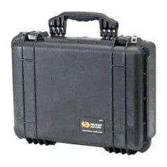 Pelican Products, Inc. - 15-49/64" Wide x 15-25/32" Deep x 7-13/32" High, Clamshell Hard Case - Black, Structural Resin - Eagle Tool & Supply