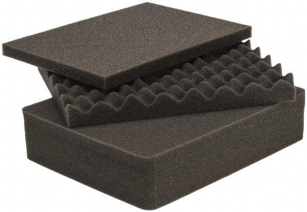 Pelican Products, Inc. - Tool Box Foam Replacement Foam Set - 7-53/64" Wide x 4-1/8" High, Black, For Fits Case No. 97-103-6 - Eagle Tool & Supply