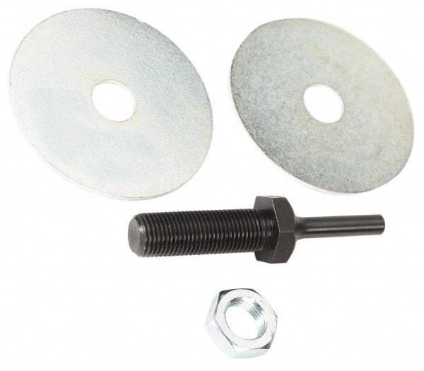 Value Collection - Deburring Wheel Mandrel - Compatible with 6" Diam x 1/4" Shank Diam Deburring Wheels - Eagle Tool & Supply