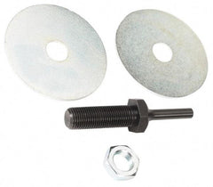 Value Collection - Deburring Wheel Mandrel - Compatible with 6" Diam x 1/4" Shank Diam Deburring Wheels - Eagle Tool & Supply