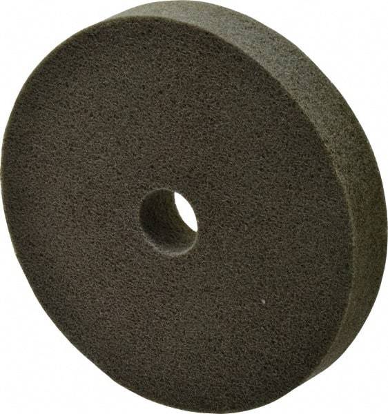 Standard Abrasives - 6" Diam, 1" Face Width, 1" Center Hole, Fine Grade, Aluminum Oxide Deburring Wheel - Unitized, Soft/Medium Density 6 Grade, 5,000 RPM - Eagle Tool & Supply