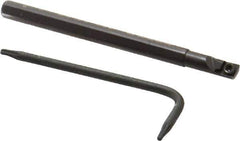 Seco - 0.183" Min Bore Diam, 2-1/2" OAL, 3/16" Shank Diam, SCLD Indexable Boring Bar - CD.. 1.2 Insert, Screw Holding Method - Eagle Tool & Supply