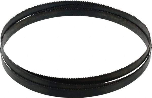 Disston - 10 TPI, 5' 8" Long x 1/2" Wide x 0.025" Thick, Welded Band Saw Blade - Carbon Steel, Toothed Edge, Raker Tooth Set, Flexible Back, Contour Cutting - Eagle Tool & Supply