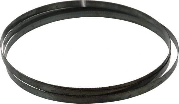 Disston - 24 TPI, 7' 9-1/2" Long x 1/2" Wide x 0.025" Thick, Welded Band Saw Blade - Carbon Steel, Toothed Edge, Raker Tooth Set, Flexible Back, Contour Cutting - Eagle Tool & Supply