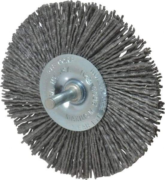 Dico - 4" OD, Crimped Nylon Wheel Brush - 3/8" Face Width - Eagle Tool & Supply