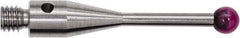 Renishaw - 0.1181 Inch Ball Diameter, Stainless Steel Stem, M3 Thread, Ruby Point Ball Tip CMM Stylus - 0.5787 Inch Working Length, 0.0591 Inch Stem Diameter, 0.8268 Inch Overall Length - Eagle Tool & Supply