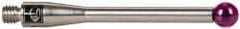 Renishaw - 0.1575 Inch Ball Diameter, Stainless Steel Stem, M3 Thread, Ruby Point Ball Tip CMM Stylus - 1-1/16 Inch Working Length, 0.0984 Inch Stem Diameter, 1.2205 Inch Overall Length - Eagle Tool & Supply
