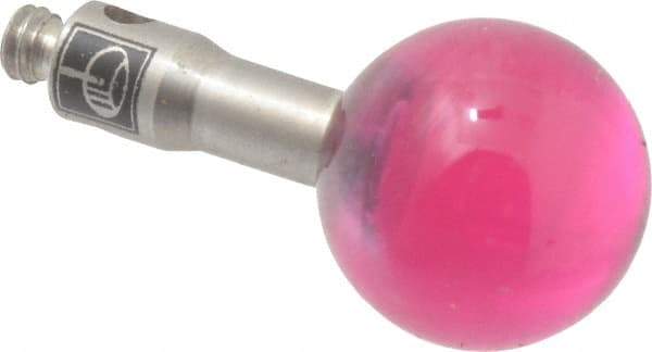 Renishaw - 0.315 Inch Ball Diameter, Stainless Steel Stem, M2 Thread, Ruby Point Ball Tip CMM Stylus - 0.4331 Inch Working Length, 0.0984 Inch Stem Diameter, 0.3937 Inch Overall Length - Eagle Tool & Supply