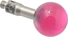 Renishaw - 0.315 Inch Ball Diameter, Stainless Steel Stem, M2 Thread, Ruby Point Ball Tip CMM Stylus - 0.4331 Inch Working Length, 0.0984 Inch Stem Diameter, 0.3937 Inch Overall Length - Eagle Tool & Supply