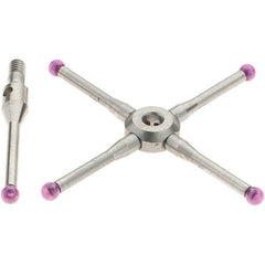 Renishaw - 0.08 Inch Ball Diameter, Stainless Steel Stem, M2 Thread, Ruby Point Ball Tip CMM Stylus - 0.4724 Inch Working Length, 0.05 Inch Stem Diameter, 19.2 mm Overall Length - Eagle Tool & Supply