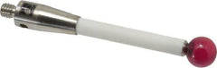 Renishaw - 0.315 Inch Ball Diameter, Ceramic Stem, M4 Thread, Ruby Point Ball Tip CMM Stylus - 1.9685 Inch Working Length, 0.1772 Inch Stem Diameter, 1.9685 Inch Overall Length - Eagle Tool & Supply