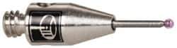 Renishaw - 0.0276 Inch Ball Diameter, Carbide Stem, M2 Thread, Ruby Point Ball Tip CMM Stylus - 0.1575 Inch Working Length, 0.0197 Inch Stem Diameter, 0.3937 Inch Overall Length - Eagle Tool & Supply