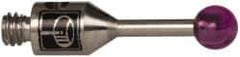 Renishaw - 0.0984 Inch Ball Diameter, Stainless Steel Stem, M2 Thread, Ruby Point Ball Tip CMM Stylus - 0.2559 Inch Working Length, 0.0394 Inch Stem Diameter, 0.3937 Inch Overall Length - Eagle Tool & Supply