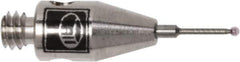 Renishaw - 0.0197 Inch Ball Diameter, Carbide Stem, M2 Thread, Ruby Point Ball Tip CMM Stylus - 0.1181 Inch Working Length, 0.02 Inch Stem Diameter, 0.3937 Inch Overall Length - Eagle Tool & Supply
