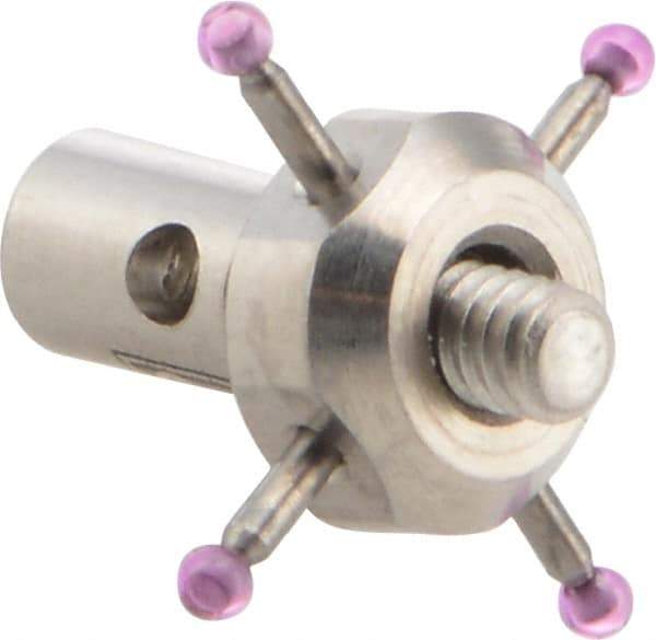 Renishaw - 0.04 Inch Ball Diameter, Carbide Stem, M2 Thread, Ruby Point Ball Tip CMM Stylus - 0.028 Inch Stem Diameter, 7.5 mm Overall Length - Eagle Tool & Supply