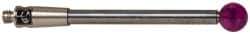 Renishaw - 0.1575 Inch Ball Diameter, Carbide Stem, M2 Thread, Ruby Point Ball Tip CMM Stylus - 1.1811 Inch Working Length, 0.0787 Inch Stem Diameter, 1.1811 Inch Overall Length - Eagle Tool & Supply