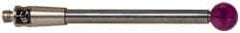 Renishaw - 0.1575 Inch Ball Diameter, Carbide Stem, M2 Thread, Ruby Point Ball Tip CMM Stylus - 1.1811 Inch Working Length, 0.0787 Inch Stem Diameter, 1.1811 Inch Overall Length - Eagle Tool & Supply