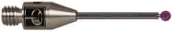 Renishaw - 0.0591 Inch Ball Diameter, Carbide Stem, M3 Thread, Ruby Point Ball Tip CMM Stylus - 1/2 Inch Working Length, 0.0394 Inch Stem Diameter, 0.7874 Inch Overall Length - Eagle Tool & Supply