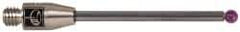 Renishaw - 0.0787 Inch Ball Diameter, Carbide Stem, M3 Thread, Ruby Point Ball Tip CMM Stylus - 0.8976 Inch Working Length, 0.0591 Inch Stem Diameter, 1.1811 Inch Overall Length - Eagle Tool & Supply