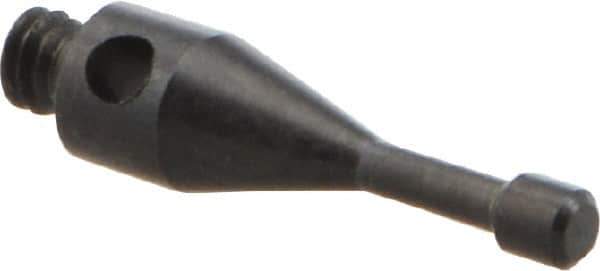Renishaw - 0.06 Inch Ball Diameter, Silver Steel Stem, M2 Thread, Steel Point Disc Tip CMM Stylus - 0.0492 Inch Working Length, 0.0394 Inch Stem Diameter, 0.4232 Inch Overall Length - Eagle Tool & Supply