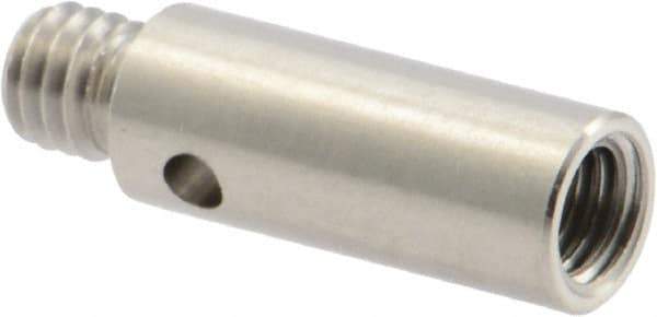 Renishaw - M3 Female and Male Connection, 0.1575 Inch Stem Diameter, Stainless Steel, CMM Stylus Extension - 0.3937 Inch Overall Length, For Use with M3 Threaded Stylus Range - Eagle Tool & Supply